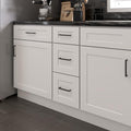 Furinno Shaker Drawer Base Kitchen Cabinet with 3-Drawers, White