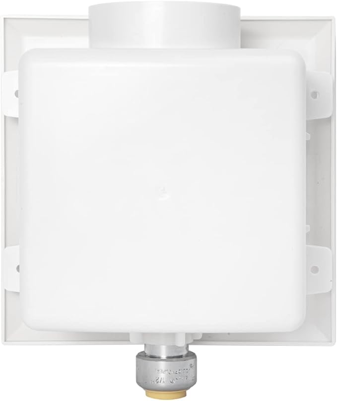 EFIELD Dishwasher Outlet Box, Push-fit Pre-Assembled, 1/2-Inch Push-Fit Connection with Installed 1/4-Turn Stop Angle Valve With Copper Water Hammer Arrestor,(DW014)
