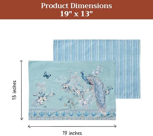 Maison d' Hermine Placemats Set of 4 Reusable 100% Combed Cotton (13"x19")