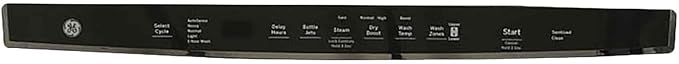 Replacement WD21X25371 Dishwasher Configured Top User Interface Control Panel Assembly with Cover - Compatible with GE Profile and Cafe Series Dishwashers - Replaces WD21X25565, 4963032, PS12741913