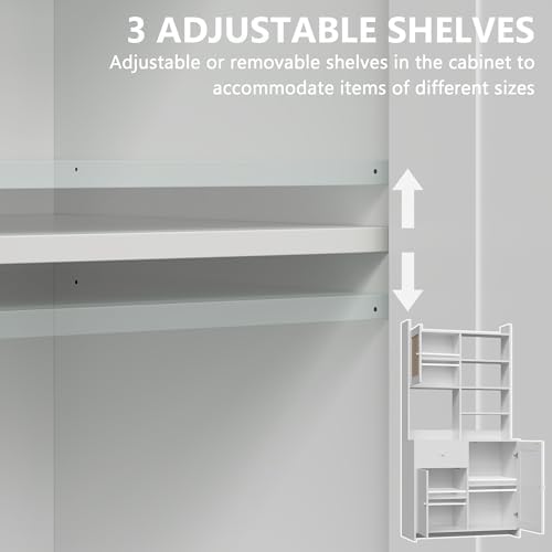 IDEALHOUSE Kitchen Pantry Cabinet with Adjustable Shelf