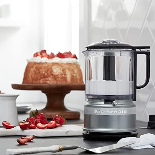 KitchenAid 5 Cup Food Chopper - KFC0516, Contour Silver & 5-Speed Ultra Power Hand Mixer - KHM512, Contour Silver