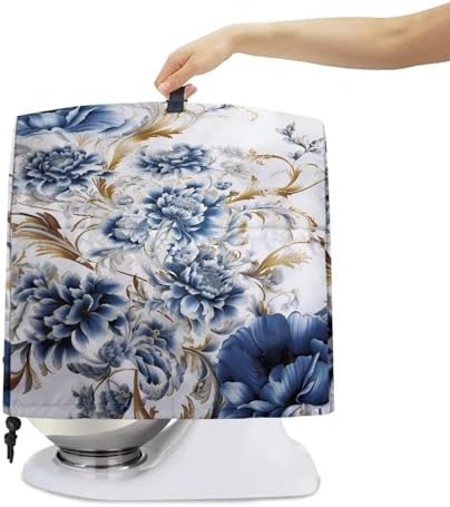 Retro Flower Kitchen Stand Mixer Cover Dust Covers for 4.5qt-5qt Stand Mixer Dustproof Washable Cover Protector Compatible with 4.5-5 Quart Kitchen Aid Mixer