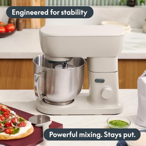 bella STIR 5.3Qt Tilt-Head Stand Mixer, 12-Speed Countertop Mixer, Oatmilk
