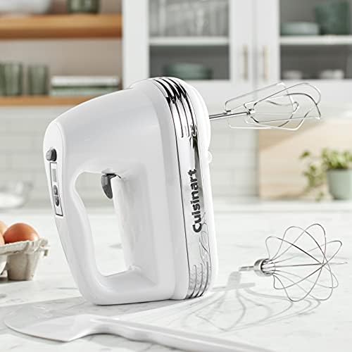 Cuisinart HM-70 Power Advantage 7-Speed Hand Mixer, Silver,White