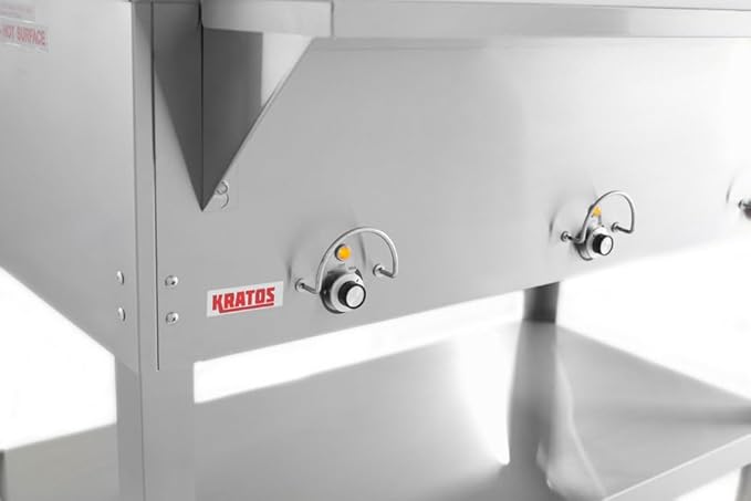 Kratos Commercial Electric Steam Table, 3 Well Stationary Hot Food Table, NSF Certified Food Warmer, 120V, 1500W (28W-110)