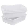 Small Bus Tubs Commercial Set of 4, Plastic Wash Basin, 8 Liter