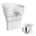 Silicone Flour 5QT 6QT 7QT Long Size Funnel for Kitchen Aid Stand Mixer,Food Grade BPA-Free Silicone Durable Long Version Funnel Fits 5QT 6QT 7QT,Mess-Free Dishwasher Safe Baking Accessory(White-Long)
