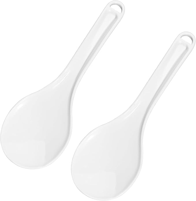 Sliverdew 2PCS Plastic Rice Serving Spoon Paddle, Non-Stick, 7.87 Inch, 573290 1 w4tzxzWir