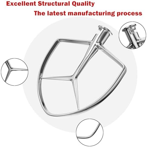 7QT Stainless Steel Flat Beater for KitchenAid Stand Mixer