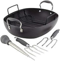 Anolon Advanced Hard Anodized Nonstick Roaster / Roasting Pan Set with Utensils - 16 Inch x 13 Inch, Gray