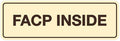 Signs ByLITA Standard FACP Inside Sign | Fire Safety Signage (Ivory/Dark Brown) - Large 1 Pack