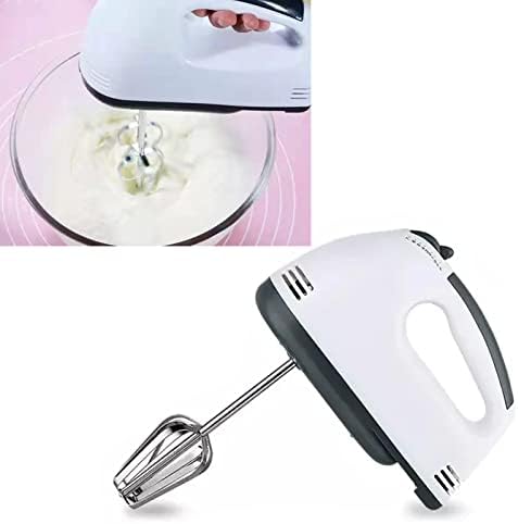 Hand Mixer, Hand Mixer Electric, 200W Power handheld Mixer for Baking Cake Egg Cream Food Beater, 4 Stainless Steel Accessories