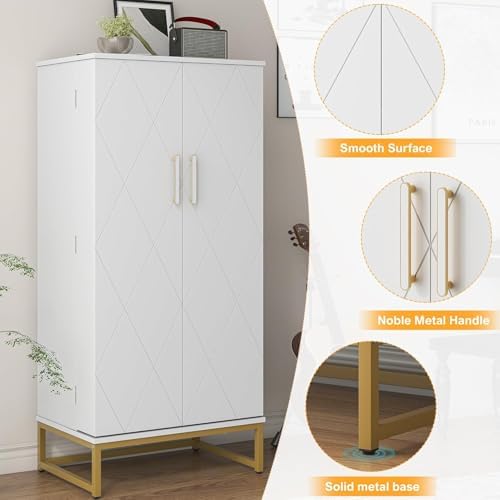 kepptory 51” Kitchen Pantry Storage Cabinet with Diamond Design