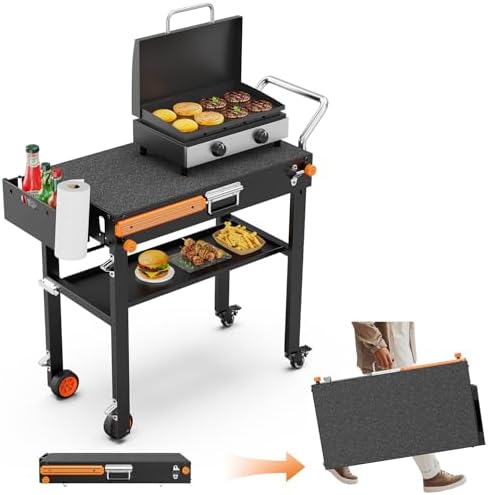 Portable Outdoor Grill Table for Blackstone 17" or 22" Griddle Stand