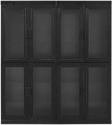 Crosley Furniture Essen 2-Piece Glass Door Pantry Storage Cabinet Set