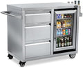 Hygrill BBQ Cart Movable Pizza Oven Table Stand, Outdoor Grill Cart