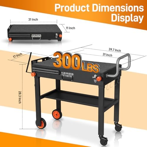 Outdoor Grill Cart - Foldable Grill Table for Blackstone 17"/22" Griddle