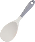 Silicone Rice Paddle, Non Stick Heat Resistant Rice Spoon Kitchen Gadge Scooper Cooking Utensil Cooker Spoon for Salads Mashed Potato (Grey)