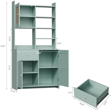 IDEALHOUSE Kitchen Pantry Cabinet with Adjustable Shelf