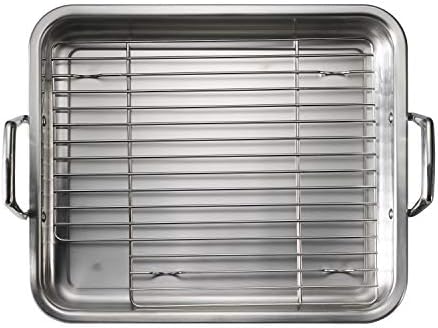 Tramontina 15-Inch Stainless Steel Roasting Pan with Rack