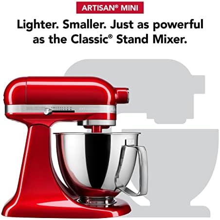 KitchenAid Artisan Mini Stand Mixer Bundle with Pasta Roller & Cutter Set