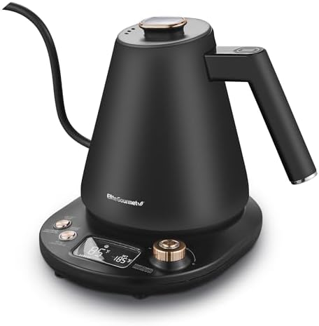 Elite Gourmet EKT3001 1L Digital Kettle, 304 Stainless Steel, Matte Black by EliteGourmet