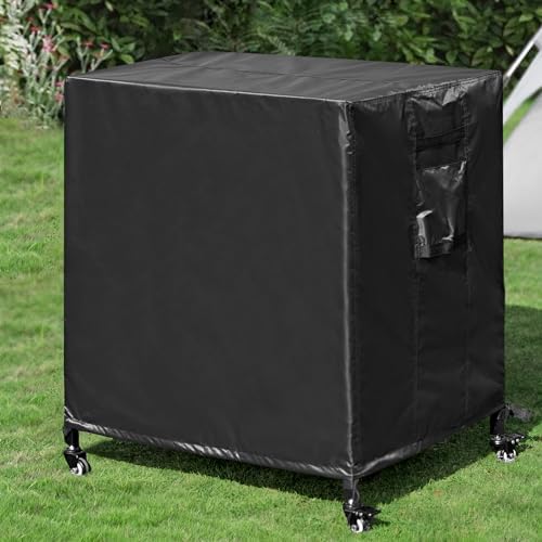 Stainless Steel Grill Cart with Cover Pizza Oven Stand with Water-proof Cover Trolley Table with Wheels Three-Shelf Movable Food Prep and Work Table Heavy Duty Grill Cart Outdoor 31.5"×24"×35.5"