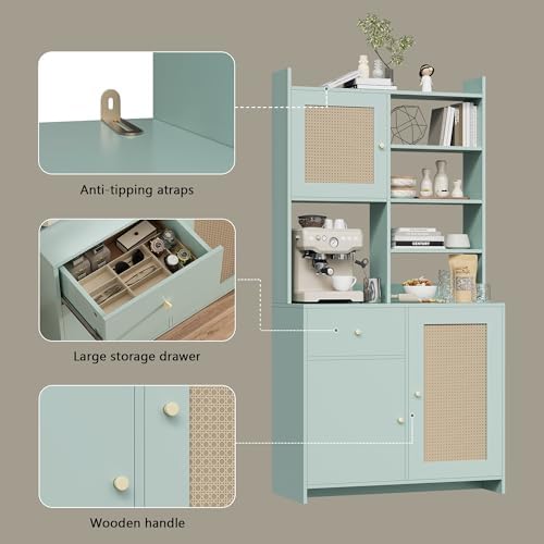 IDEALHOUSE Kitchen Pantry Cabinet with Adjustable Shelf
