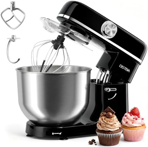 OSTBA Stand Mixer, 6 Speed Tilt-Head Electric Kitchen Mixer with 6.3QT Bowl