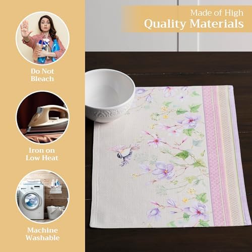 Maison d' Hermine Placemats Set of 4 Reusable 100% Cotton (13"x19")