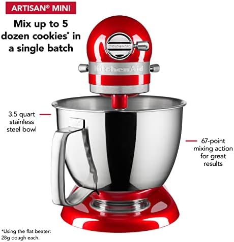 KitchenAid Artisan Mini Stand Mixer Bundle with Pasta Roller & Cutter Set