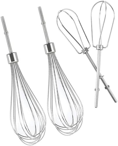 HKMPW Whisk Attachment for Hand Mixer and W10490648 Hand Mixer Turbo Beaters Kit for Blending Soups, Smoothies, Shakes, Egg Whites,Replaces KHM512BM KHMPW KHM2B-by MIFLUS