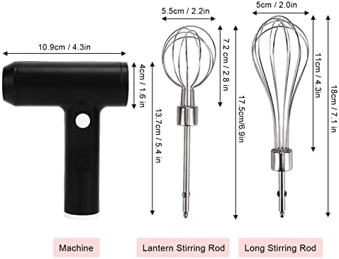 Hand Mixer, 1500mah Lithium Battery Cordless Hand Mixer Charging for Cake Baking for Kitchen (High power egg beater (gray))