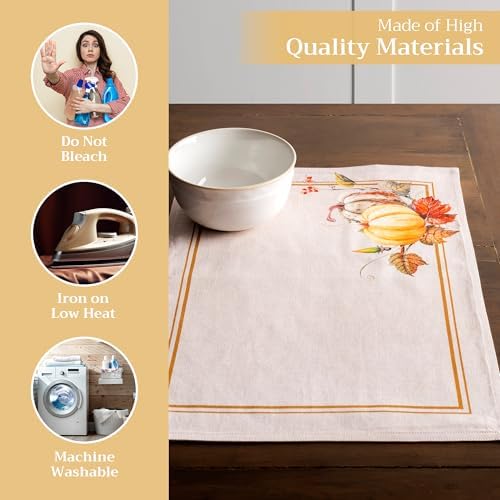 Maison d' Hermine Placemats Set of 4 Reusable 100% Cotton (13"x19")