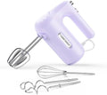5-Speed Small Hand Mixer Electric, 300W Compact Portable, Purple