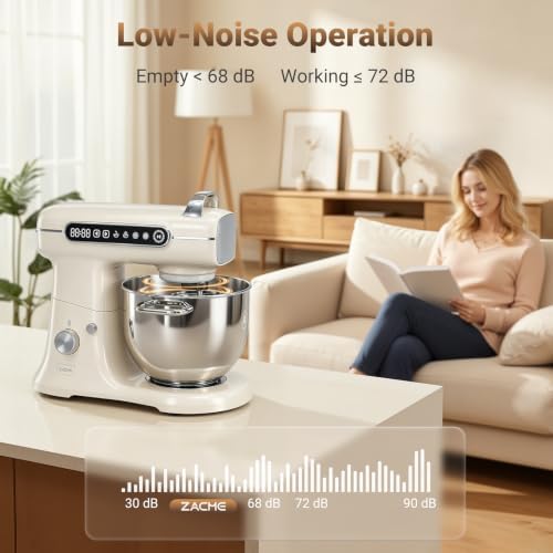 ZACME 8.5QT Commercial Stand Mixer 1000W with Aluminum Die Casting Meets the Standard of NSF/ANSI 8-2023, 11 Speeds Electric Stand Mixer, Tilt-Head Dough Mixer with Bowl, Dough Hook, Whisk and Beater