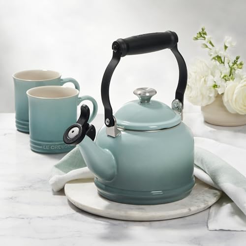 Le Creuset Enamel On Steel Demi Tea Kettle, 1.25 qt., Olive - Image 5