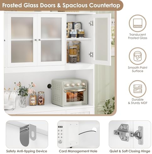 BOTLOG 72" Tall Kitchen Pantry Cabinet 15.7" D x 55.1" W x 72" H