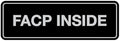 Signs ByLITA Standard FACP Inside Sign | Fire Safety Signage (Black/Silver) - Small 1 Pack