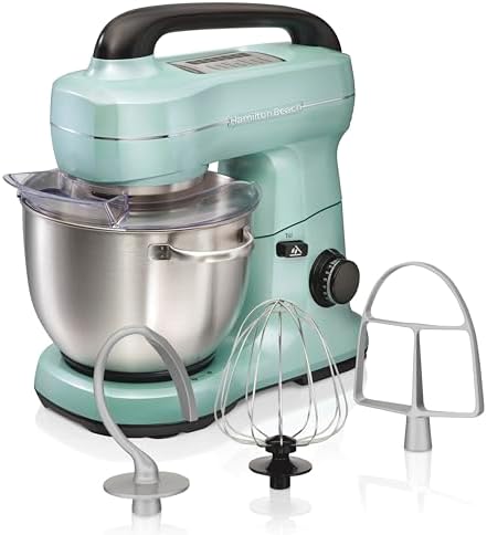 Hamilton Beach 4 Qt Electric Stand Mixer With 7 Speeds, Easy-Carry Handle