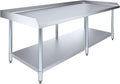 Stainless Steel Equipment Stand with Undershelf + Casters, Heavy Duty, Commercial Grade, NSF Certified (30" Width x 72" Length)