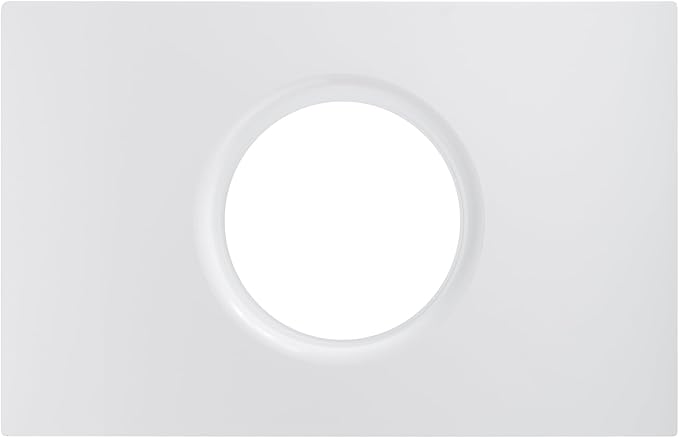 Vent Systems 4" Inch Duct Connector Flange – White Plastic Straight Ventilation Plate Adapter – Heavy-Duty HVAC Air Vent Fitting for Wall, Ceiling or Floor Mounting – Easy Indoor Installation