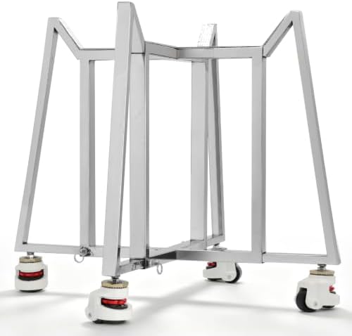 Large Big Green Egg Nest, Adjustable Expandable Grill Stand with Heavy Duty Leveling Casters, Powder Coated Steel Rolling Cart for BGE Smoker & Kamado Joe Accessories