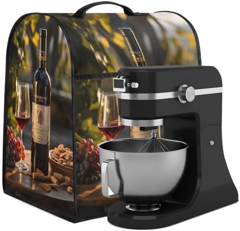 Red Wine Kitchen Aid Covers Foldable Washable Stand Mixer Dust Cover