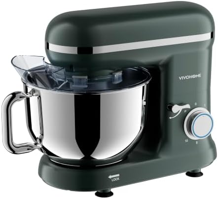 VIVOHOME 6-Quart Tilt-Head Stand Mixer with Bowl, Pine Green