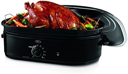 Oster CKSTRS18-BSB-W 18-Quart Roaster Oven with Self-Basting Lid, Black
