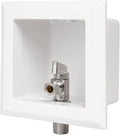 EFIELD Sweat Pre-assembled Dishwasher Outlet Box, 1/2-Inch MIP Inlet with Installed 1/4-Turn Stop Angle Valve Chrome Plated,(DW003)