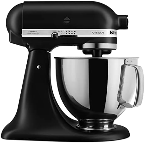 KitchenAid Artisan, 5-Qt Tilt Head Stand Mixer, KSM150PS, Black Matte