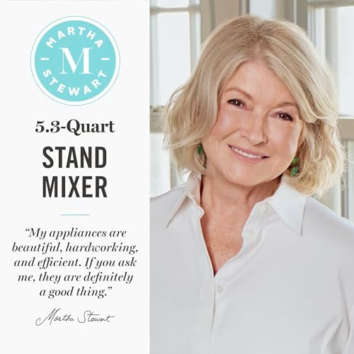 Martha Stewart 5.3QT Tilt Head Stand Mixer, 12 Speeds, Stainless Steel Bowl